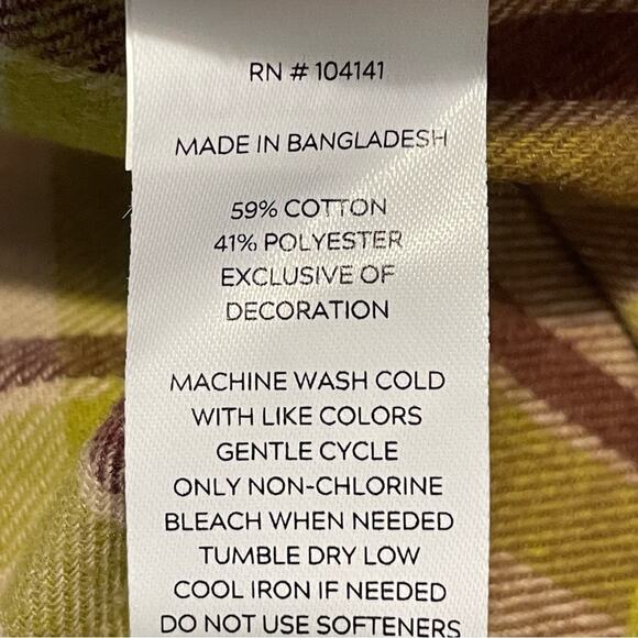 Alpine‎ Design Men's Brushed Flannel Long Sleeve Shirt Large NEW - Picture 5 of 6